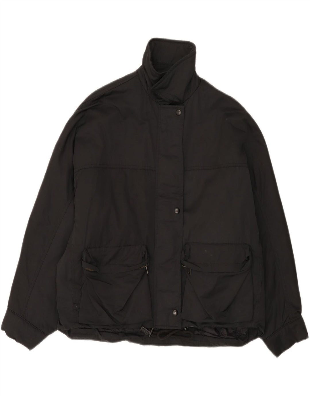 Jaqueta acolchoada grande Zara feminina Reino Unido 6 XS preto nylon