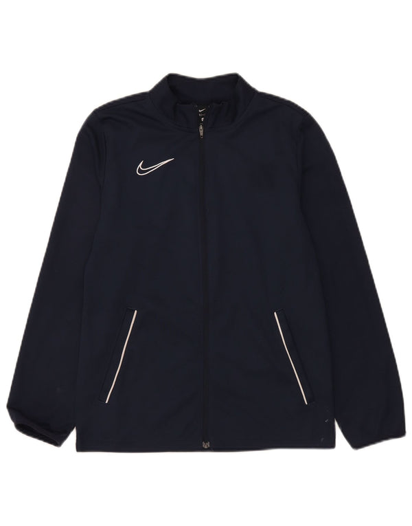 Jaqueta Nike Boys Dri Fit Tracksuit 12-13 anos grande azul marinho