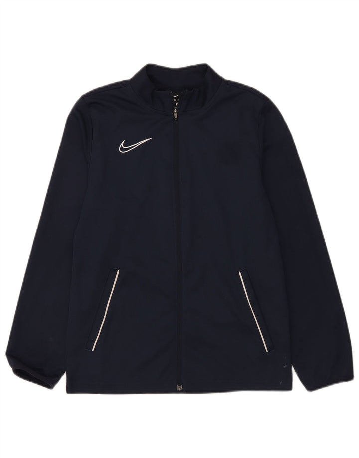 Jaqueta Nike Boys Dri Fit Tracksuit 12-13 anos grande azul marinho