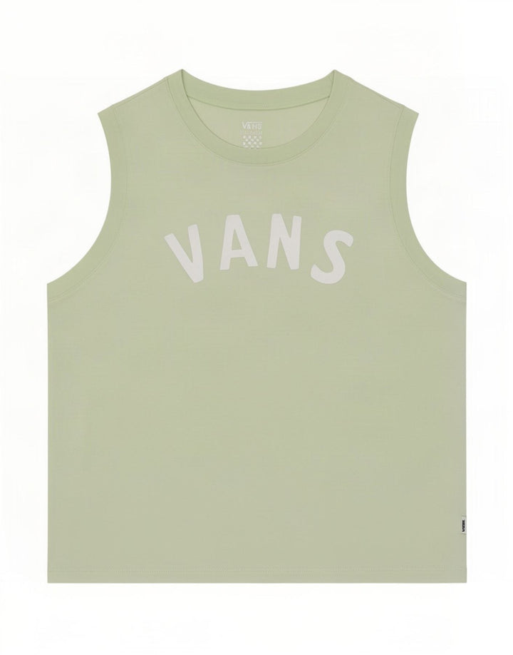 Vans Womens Graphic Vest Top UK 12 Médio Verde