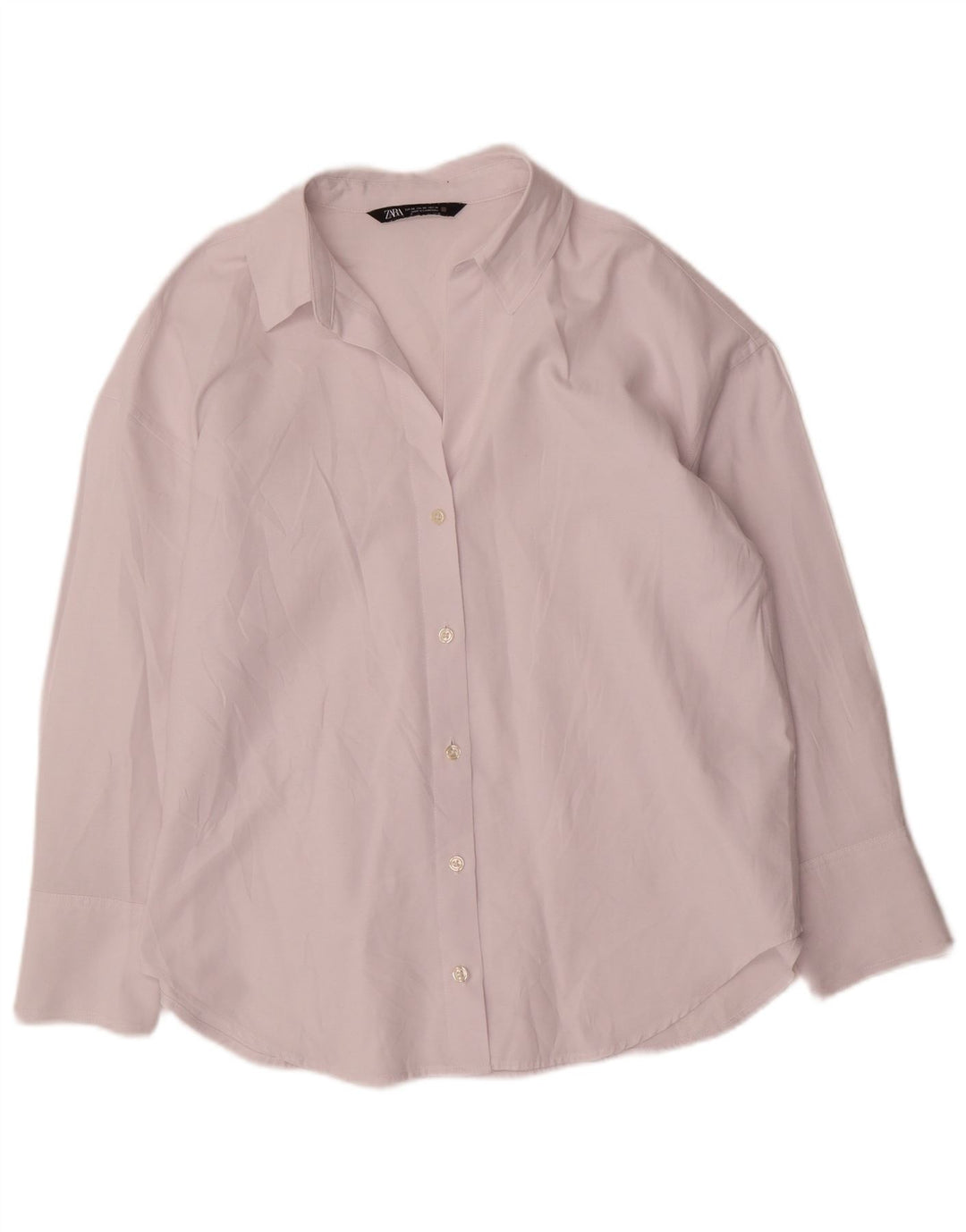 Camisa oversized feminina Zara UK 6 XS algodão branco