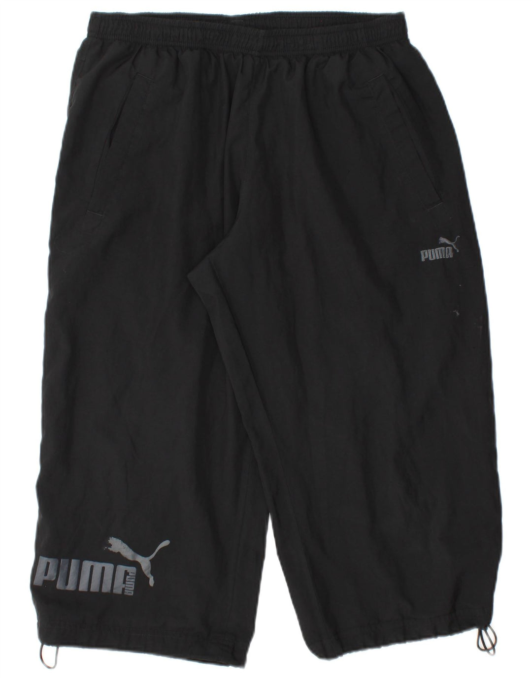 Calça de treino masculina PUMA Graphic Capri grande preta