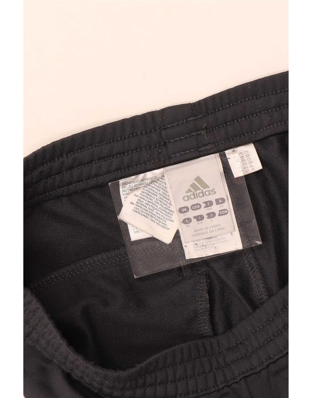 Calça de treino feminina Adidas UK 12 poliéster preto médio