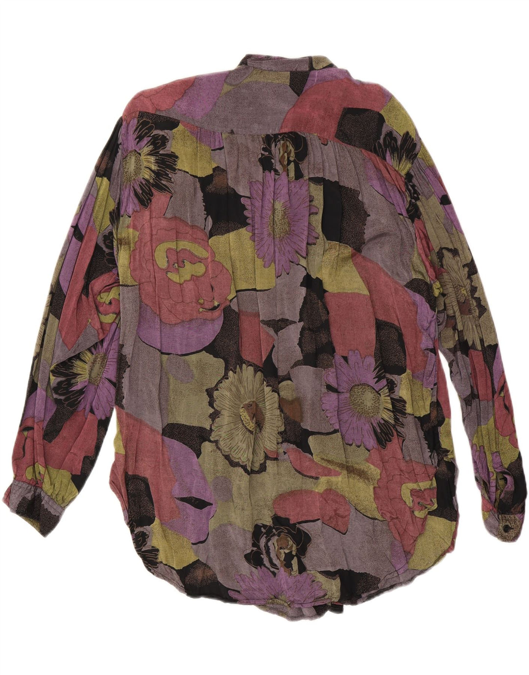 Blusa feminina VINTAGE Longline EU 36/38 Médio Multicolorido Floral