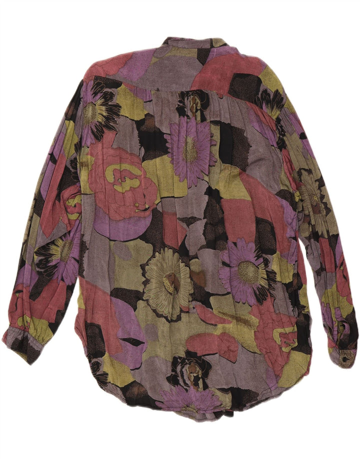 Blusa feminina VINTAGE Longline EU 36/38 Médio Multicolorido Floral