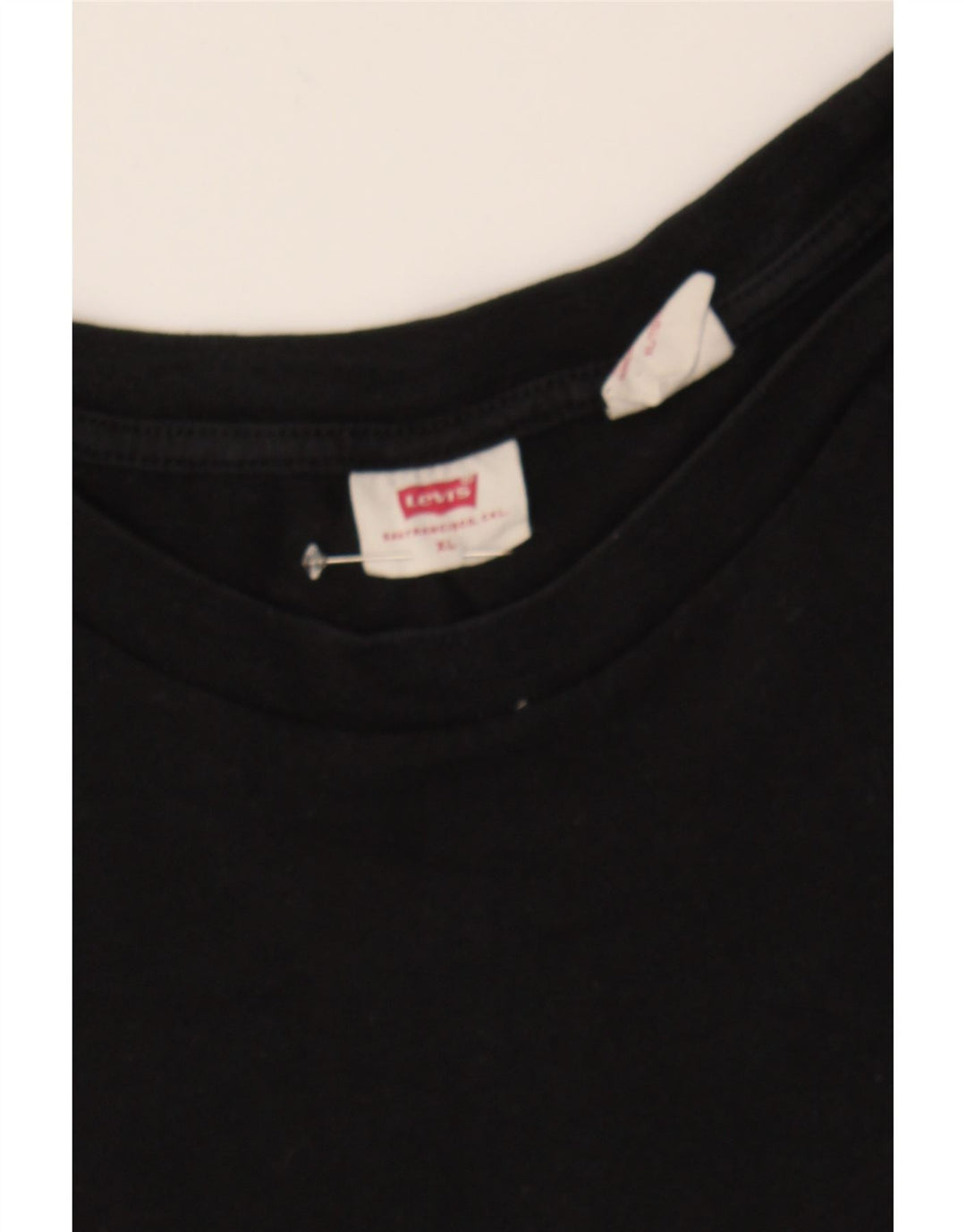 LEVI'S Womens T-Shirt Top UK 18 XL Black Cotton Vintage Levi's and Second-Hand Levi's from Messina Hembry 
