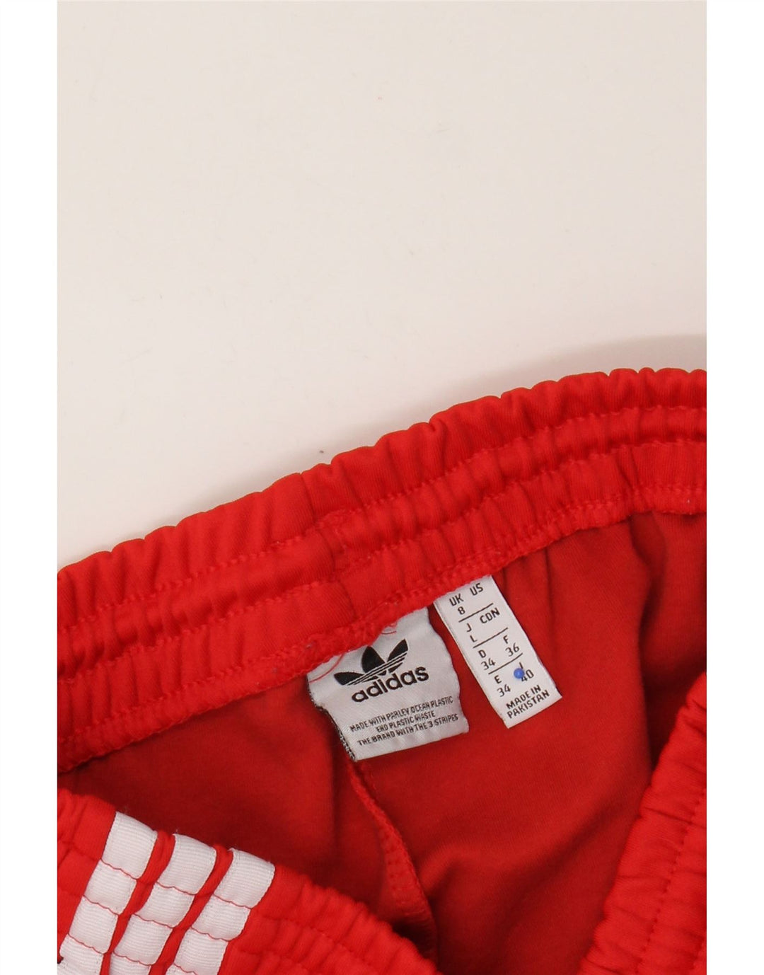 Calças de treino femininas Adidas UK 8 pequenas vermelhas