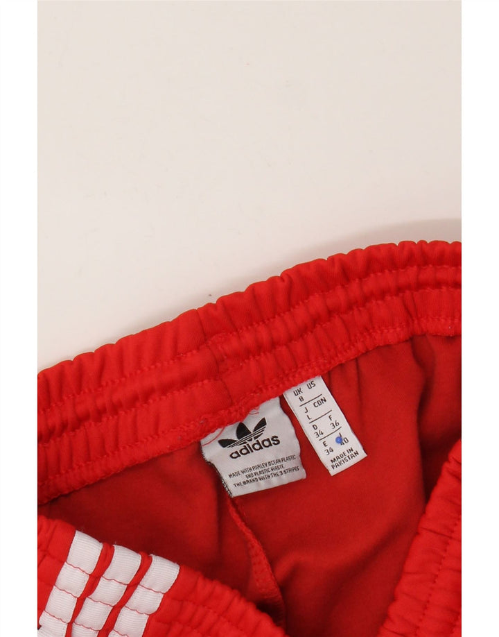 Calças de treino femininas Adidas UK 8 pequenas vermelhas