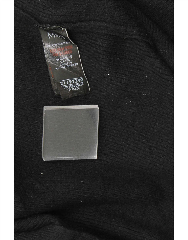 Marks & Spencer Suéter feminino Longline Open Cardigan Reino Unido 8 Pequeno Preto