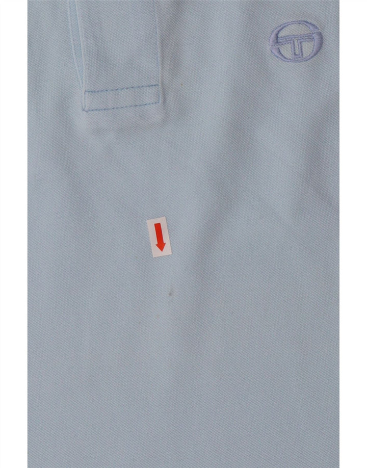 SERGIO TACCHINI Polo masculino IT 46 pequeno algodão azul