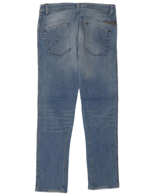 Diesel Mens Darron Tapered Jeans Slim W33 L32 Azul Algodão