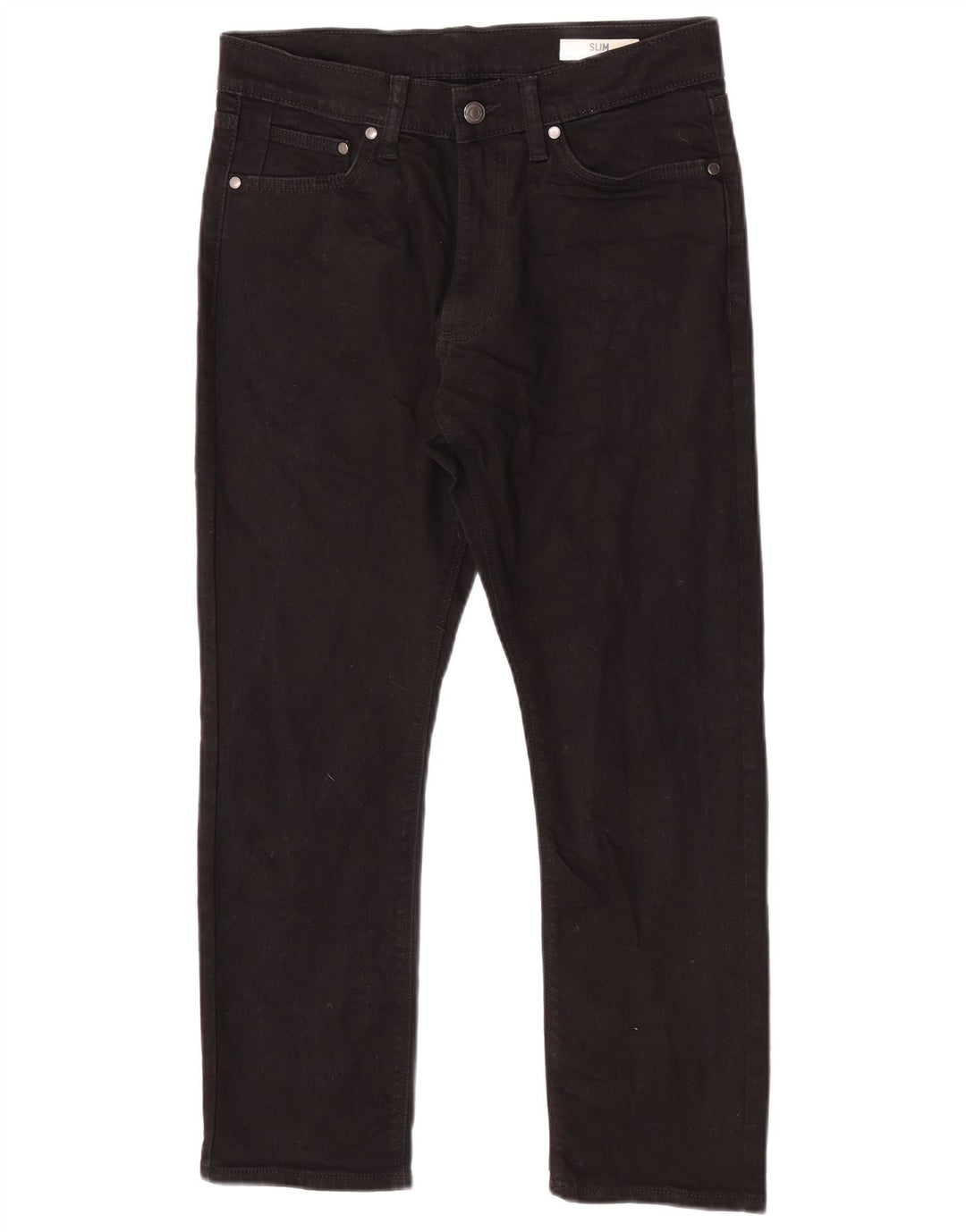 Marks & Spencer Mens Jeans Slim W30 L27 Algodão Preto