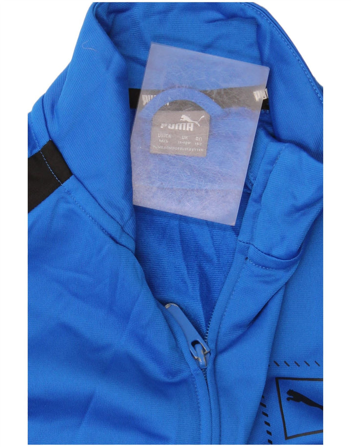 Jaqueta PUMA Boys Graphic Tracksuit Top 11-12 Anos Azul Colorblock