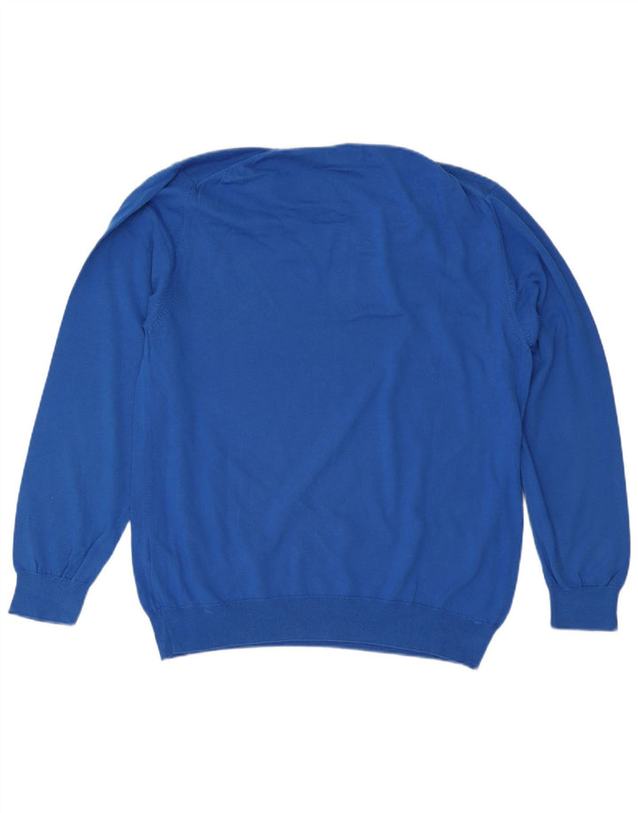 Suéter masculino GANT com decote em V XL algodão azul