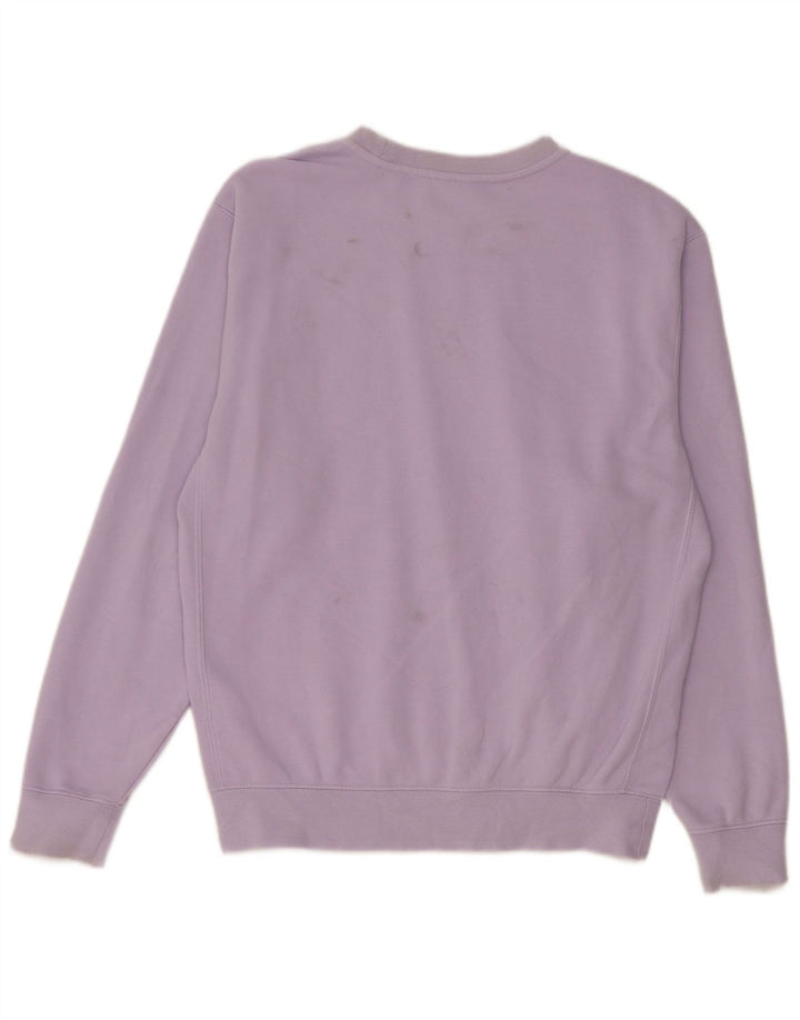 Nike masculino solto ajuste moletom jumper pequeno algodão roxo