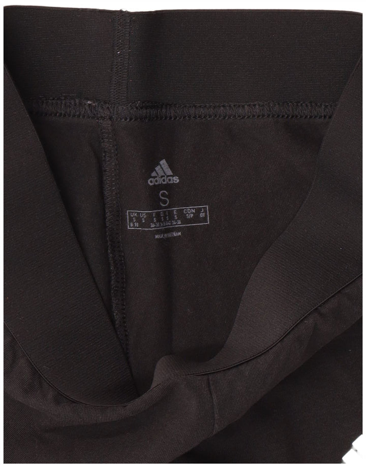 Leggings Adidas Femininas UK 8/10 Pequenas Pretas