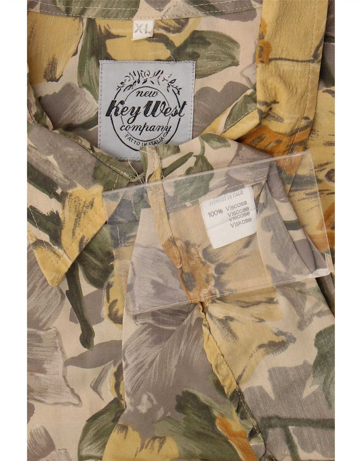 Camisa masculina Key West XL viscose floral multicolorida