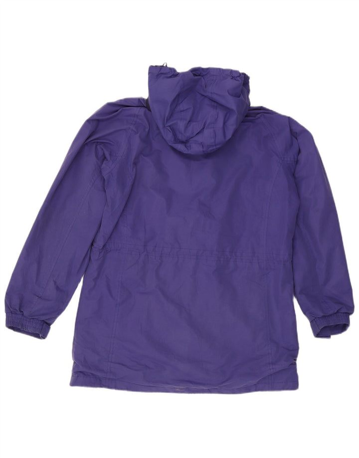Grande poliéster roxo encapuçado Reino Unido 14 da capa de chuva das mulheres do armazém da montanha