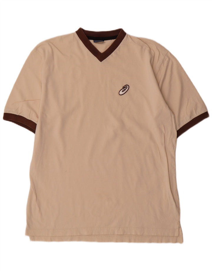 Camiseta masculina Asics Top grande bege