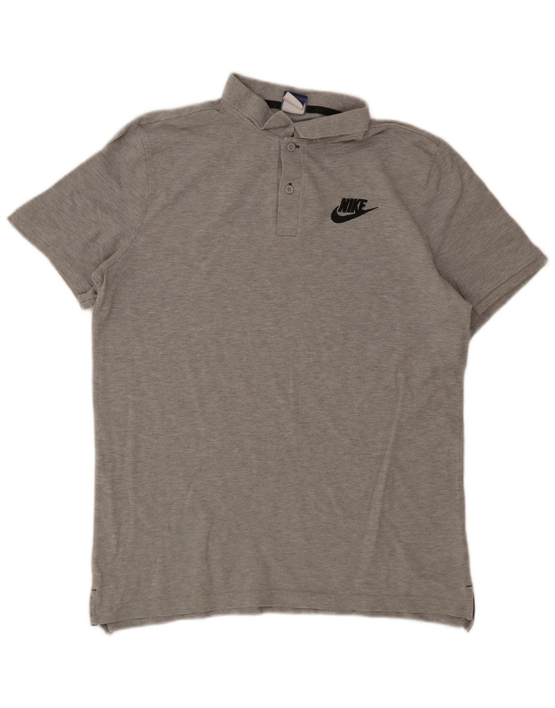 Camisa polo masculina Nike grande algodão manchado cinza