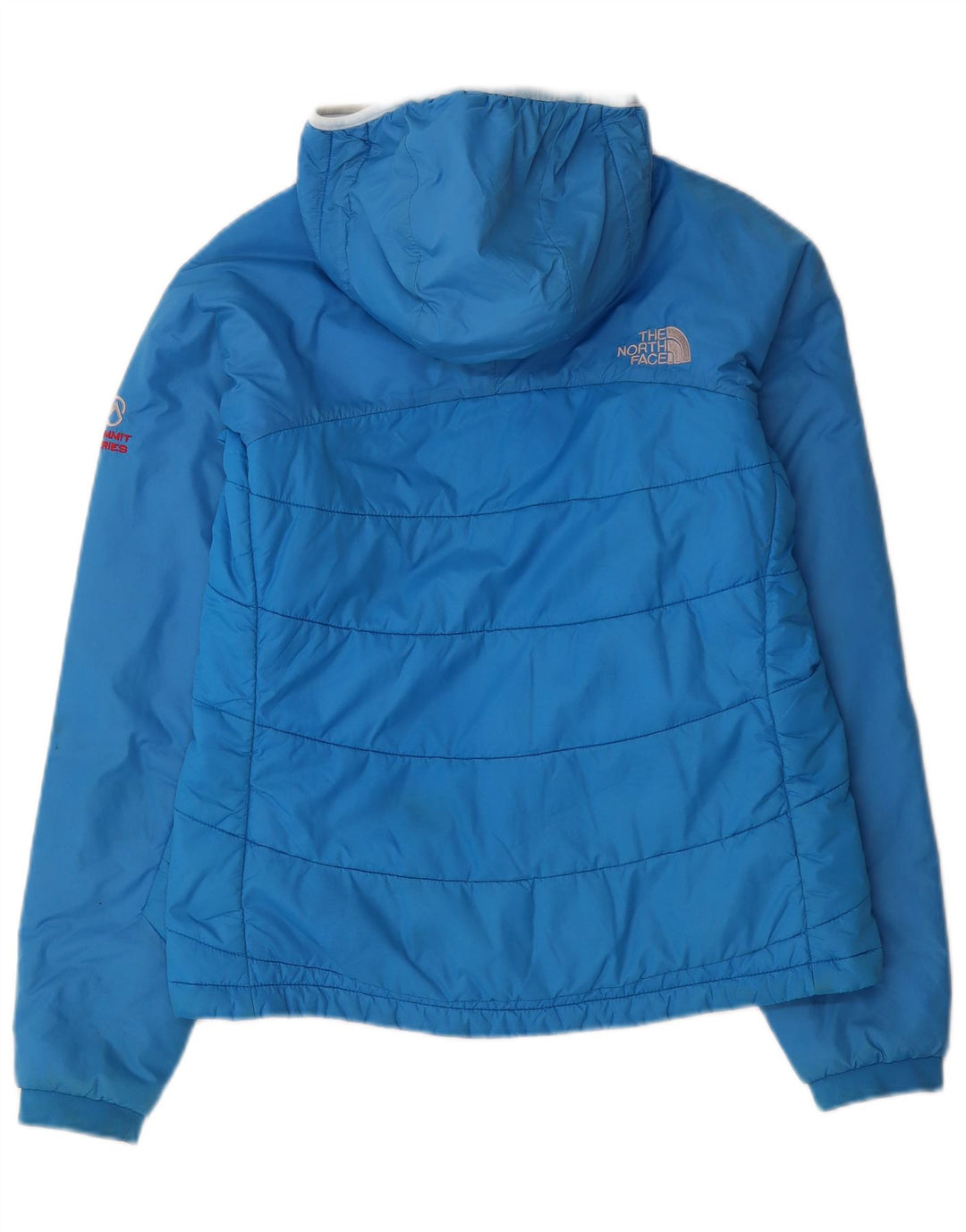 Jaqueta acolchoada com capuz feminina The North Face UK 12 nylon azul médio