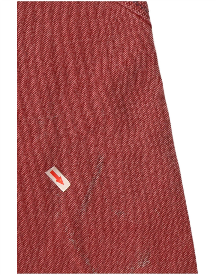 FAT FACE Mens Gráfico Zip Neck Moletom Jumper Médio Algodão Vermelho