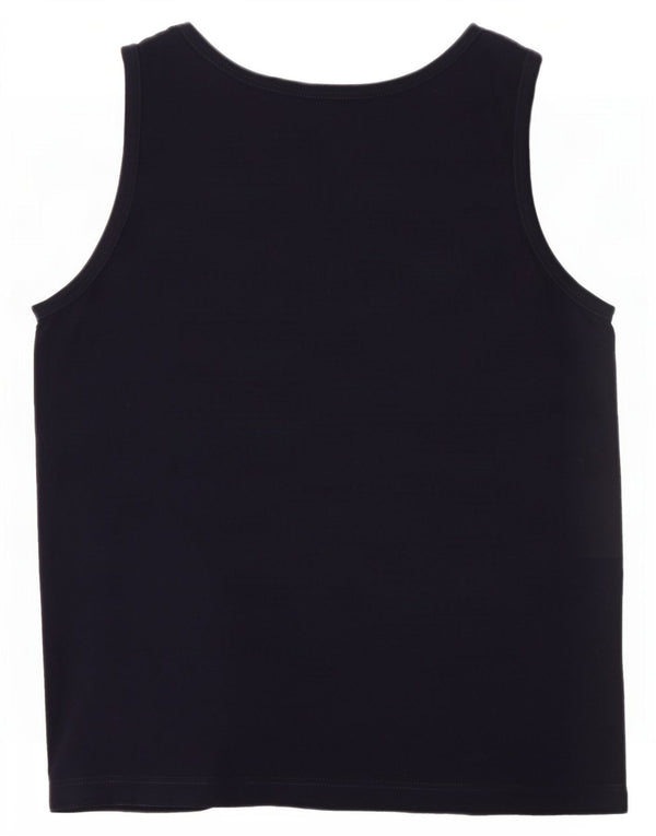 Fila Mens Vest Top Pequeno Algodão Azul Marinho