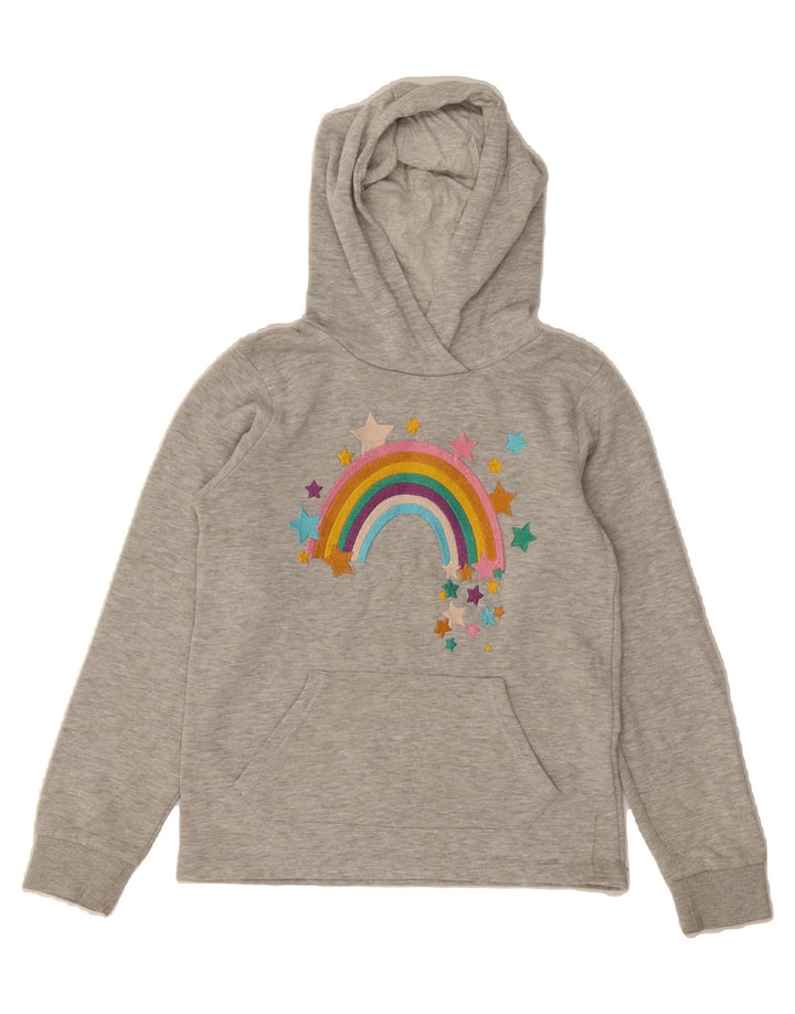 MOUNTAIN WAREHOUSE Girls Graphic Hoodie Jumper 9-10 Years Grey Cotton Vintage Mountain Warehouse and Second-Hand Mountain Warehouse from Messina Hembry 