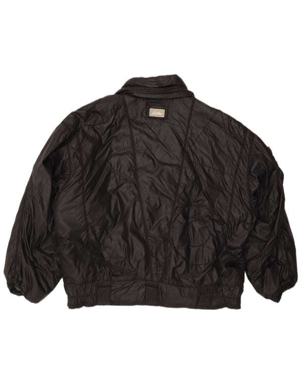 Jaqueta bomber feminina vintage IT 52 XL poliamida preta