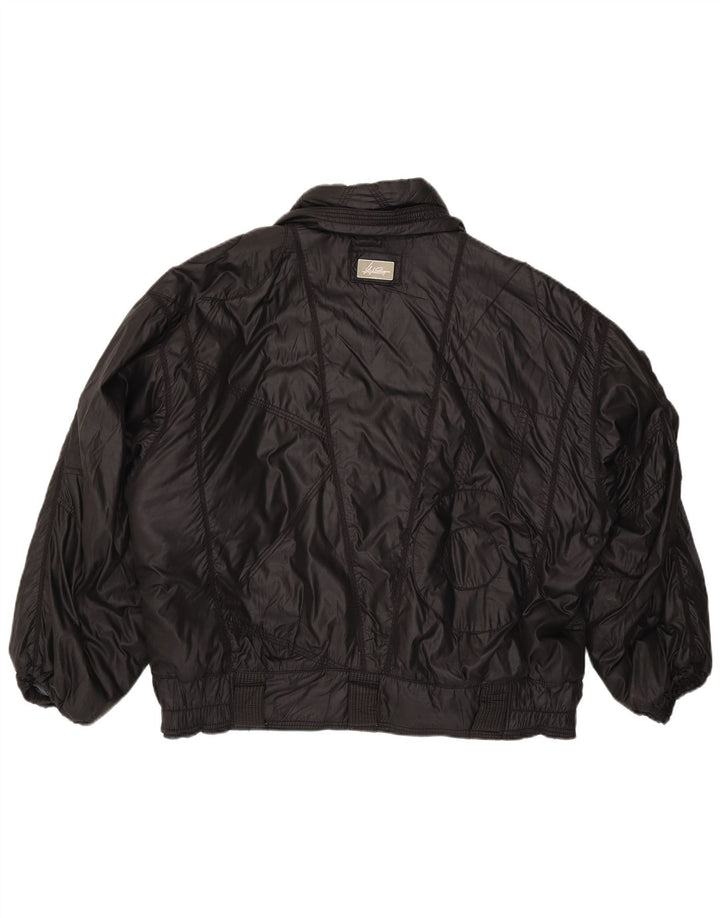 Jaqueta bomber feminina vintage IT 52 XL poliamida preta
