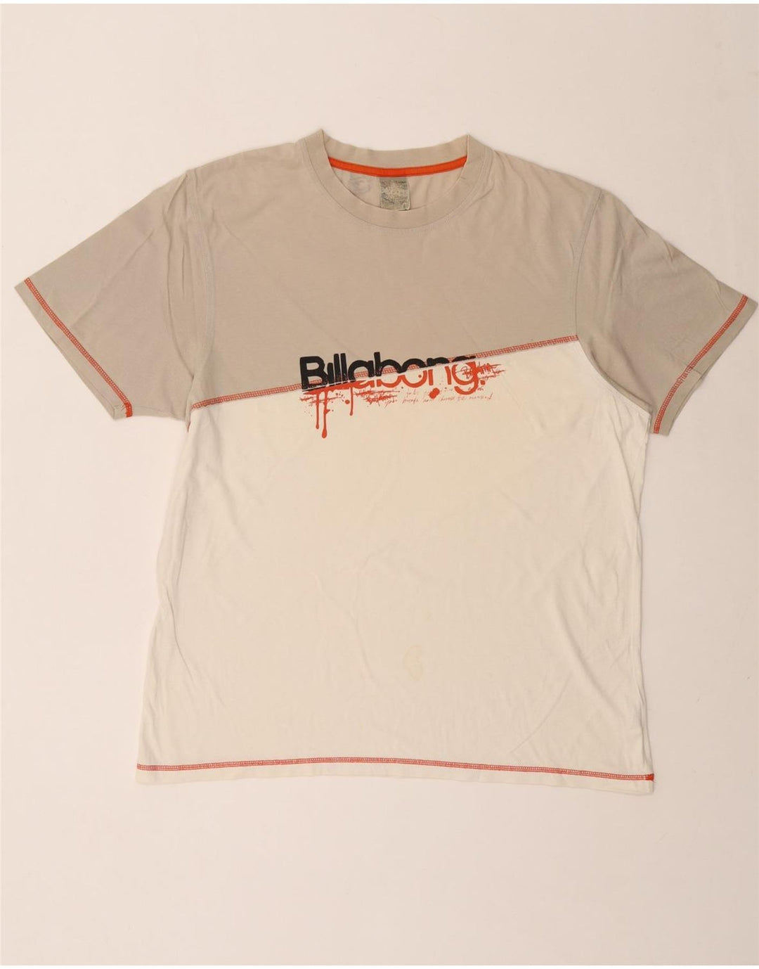 Camiseta gráfica masculina BILLABONG Top XL de algodão colorido branco