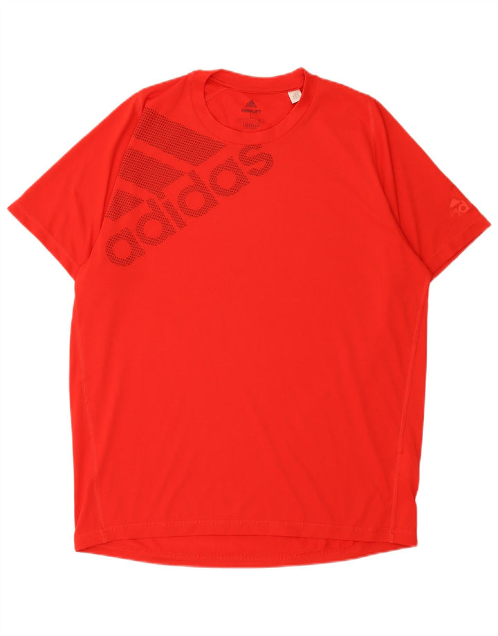 Camiseta Adidas Masculina Aeroready Graphic Top Grande Poliéster Vermelho