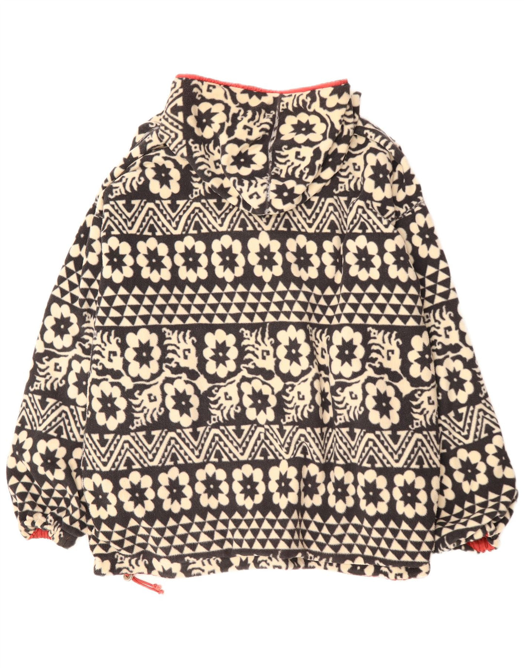 Jaqueta masculina Schoffel com capuz reversível Reino Unido 46 3XL vermelho floral retrô