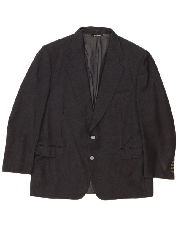 Jaqueta blazer masculina Yves Saint Laurent com 2 botões IT 56 3XL cinza lã clássica