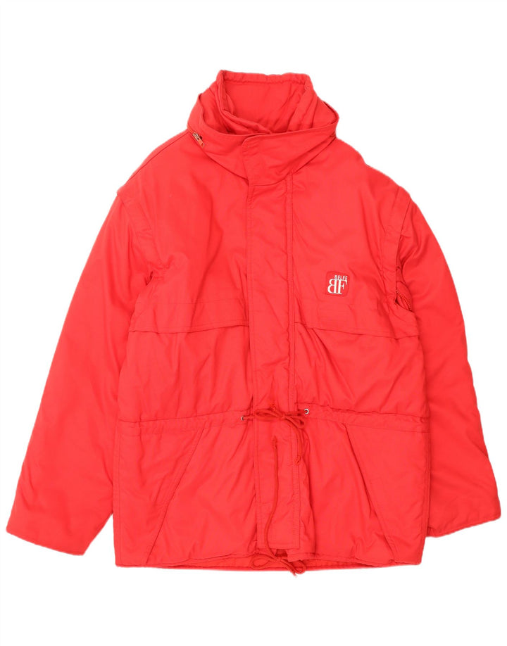 Belfe & Belfe Jaqueta masculina acolchoada de ajuste solto Reino Unido 36 pequena vermelha