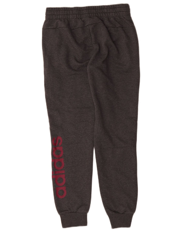 Adidas Womens Tracksuit Calças Joggers UK 8/10 Pequeno Cinza Algodão Esportes