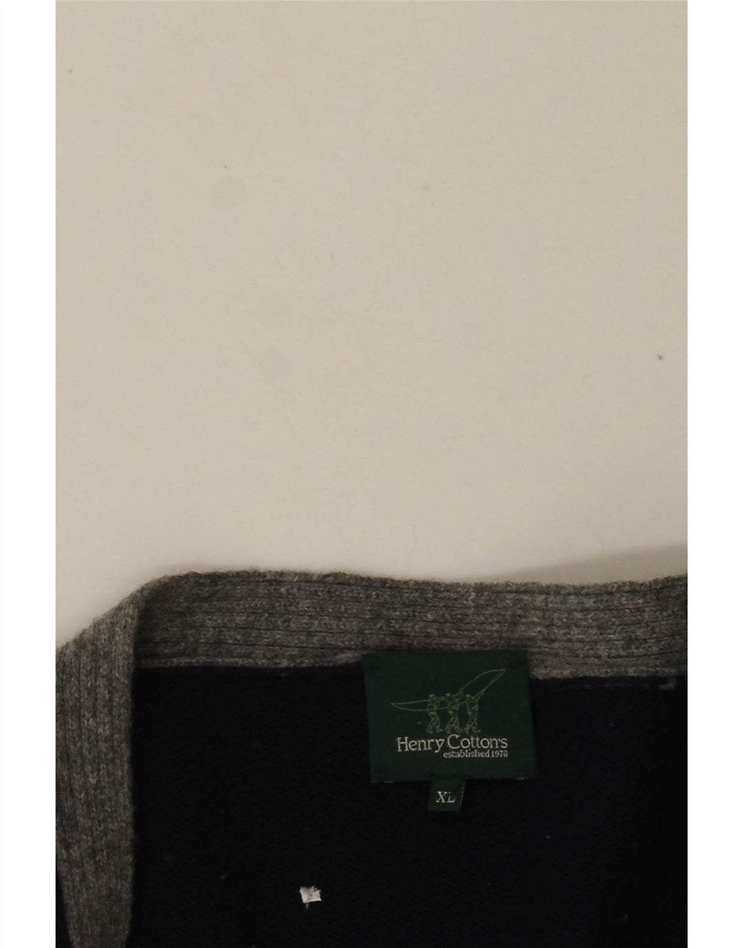 Suéter cardigã masculino HENRY COTTONS XL azul marinho colorblock