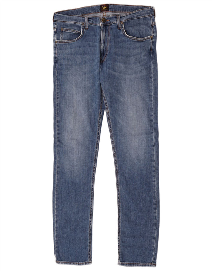 Lee Mens Luke Slim Jeans W32 L34 Azul Algodão