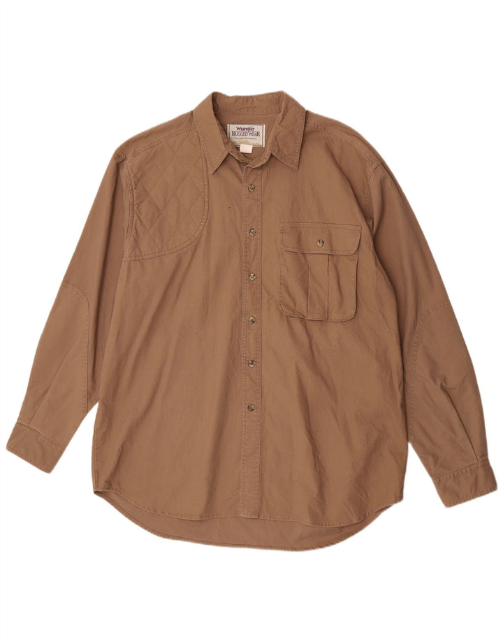 Camisa masculina Wrangler XL algodão marrom