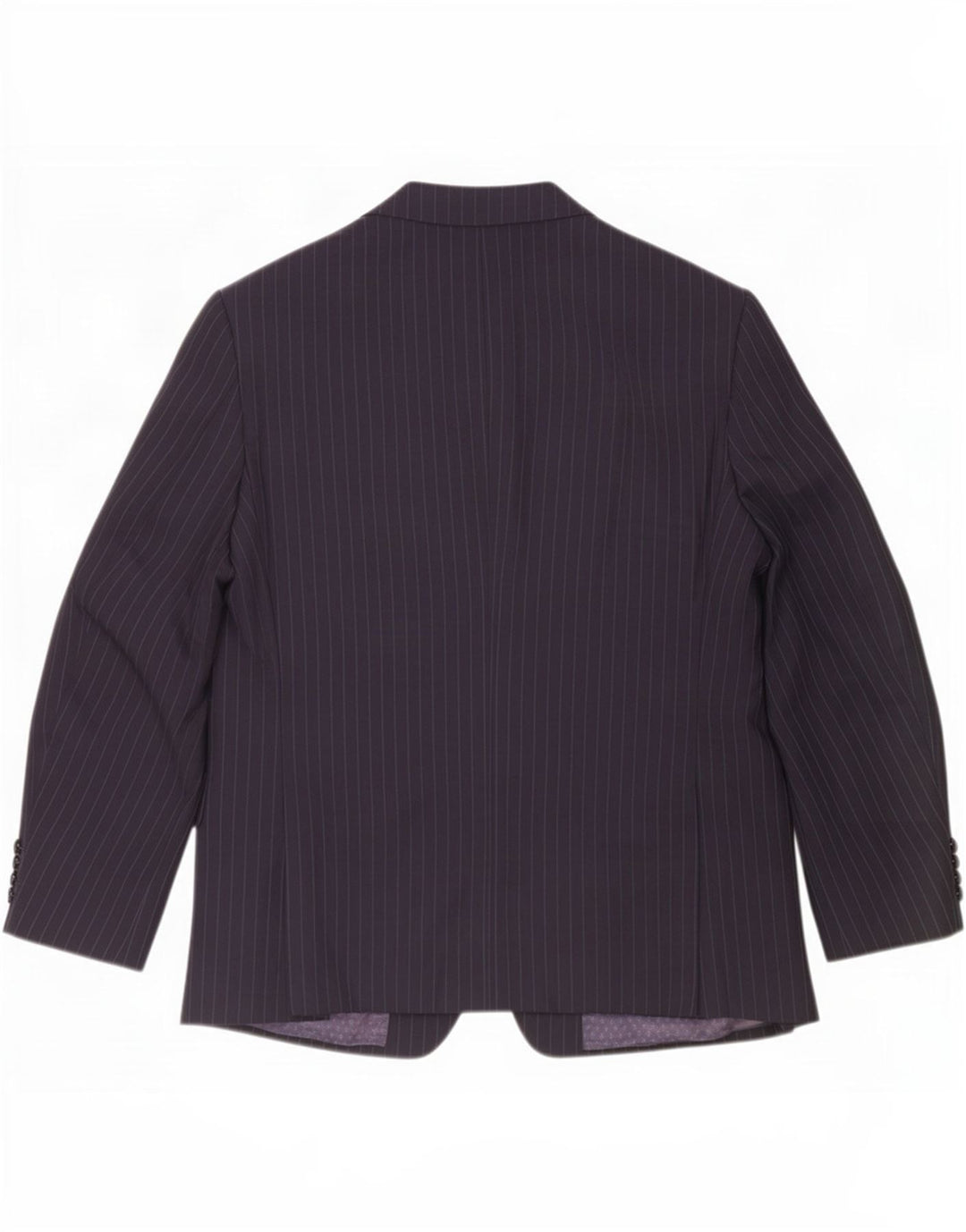 Jaqueta blazer masculina de 2 botões Marks & Spencer Reino Unido 42 grande listra azul marinho