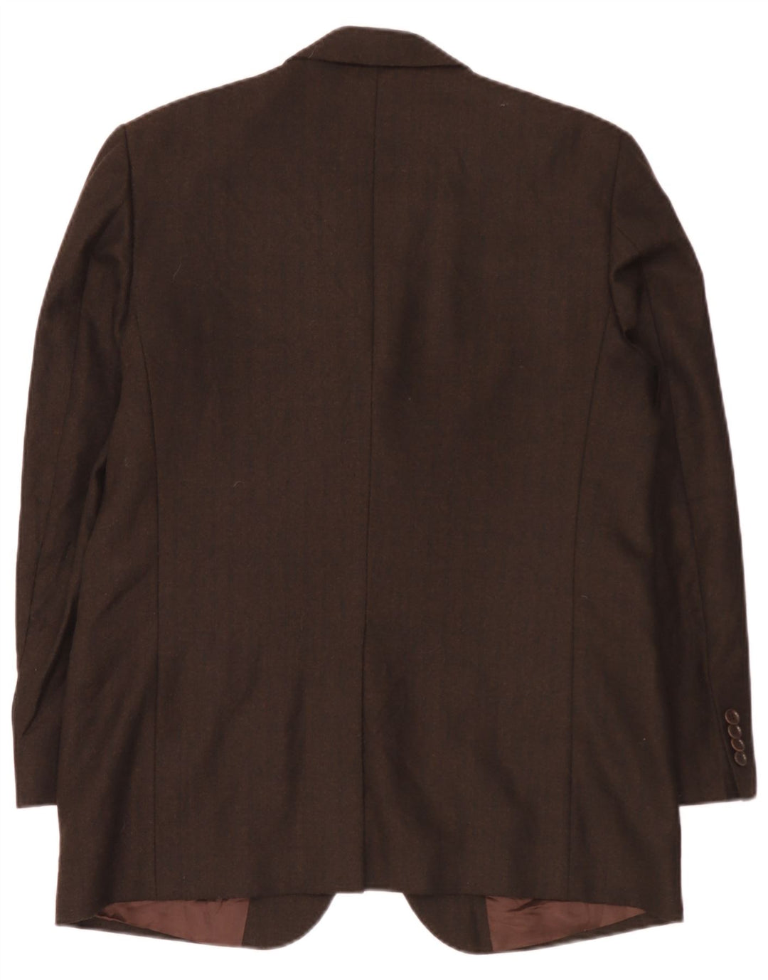 Jaqueta blazer masculina vintage com 3 botões Reino Unido 38 lã virgem marrom média