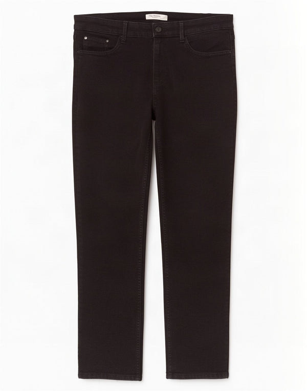 Calça jeans feminina Marks & Spencer The Sienna Straight UK 14 grande W32 L28 preta