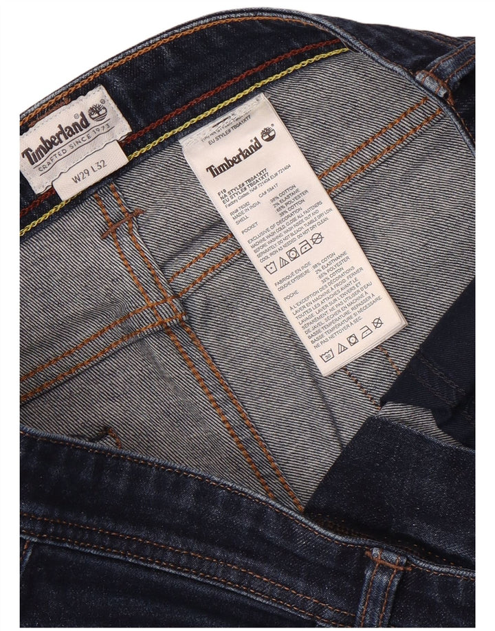Timberland Mens Slim Jeans W29 L32 Azul Marinho Algodão