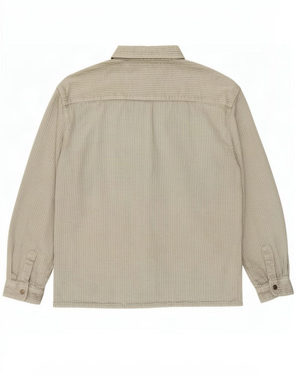 Camisa masculina de veludo cotelê Zara XL verde algodão
