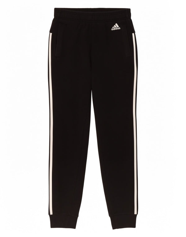 Adidas Womens Tracksuit Trousers Joggers UK 8/10 Small Black Cotton Sports