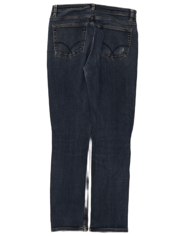 Jeans retos femininos Crew Clothing UK 10 pequeno W28 L28 azul