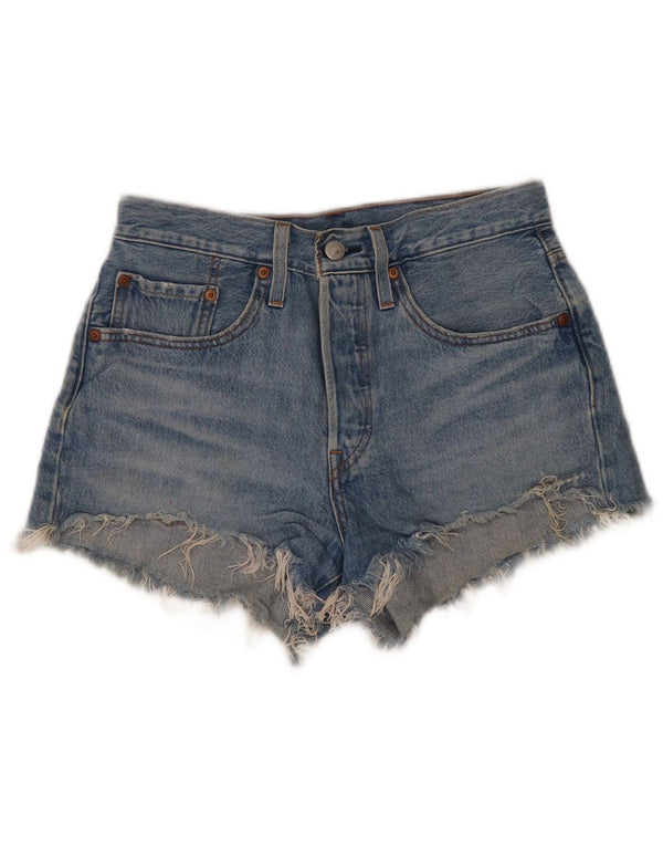 Shorts jeans feminino Levi's 501 W26 pequeno azul algodão