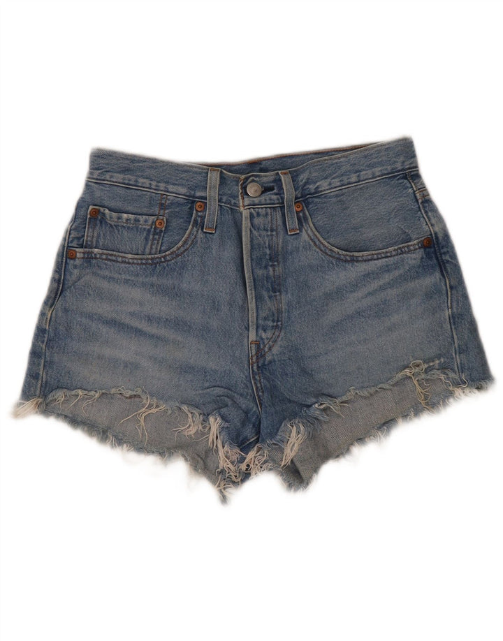 Shorts jeans feminino Levi's 501 W26 pequeno azul algodão