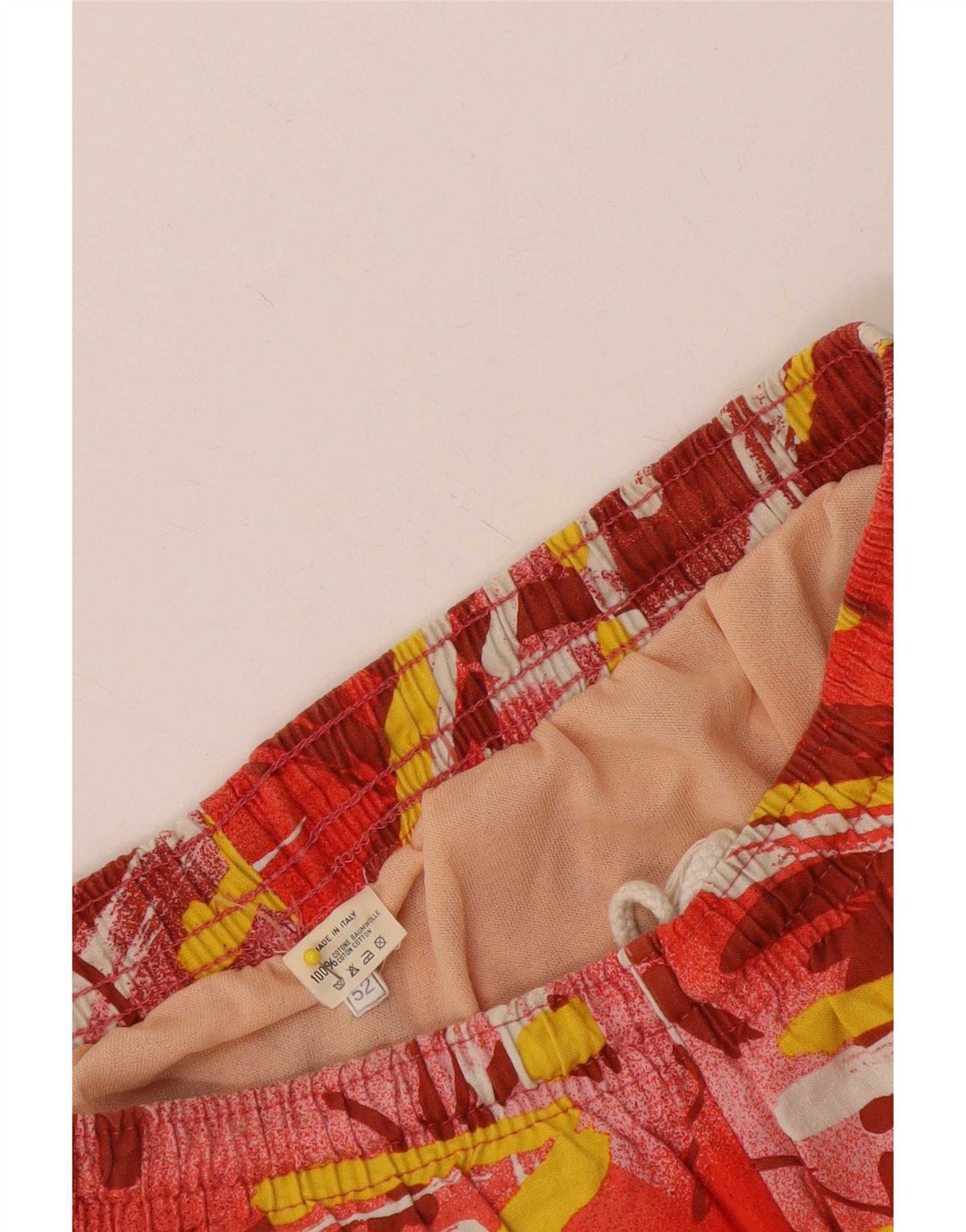 Shorts de natação vintage masculino abstrato Padrão IT 52 XL algodão vermelho