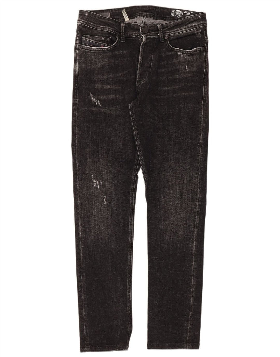 Jeans masculino diesel desgastado slim W33 L30 algodão preto